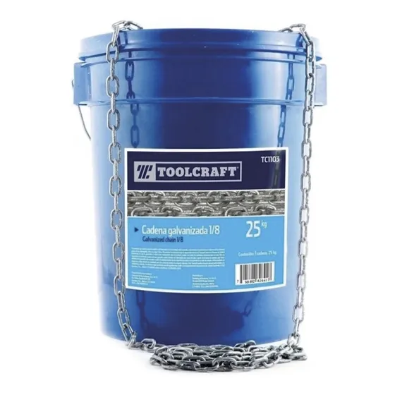 Cadena Galvanizada 1/8 Cubeta Toolcraft Tc1103