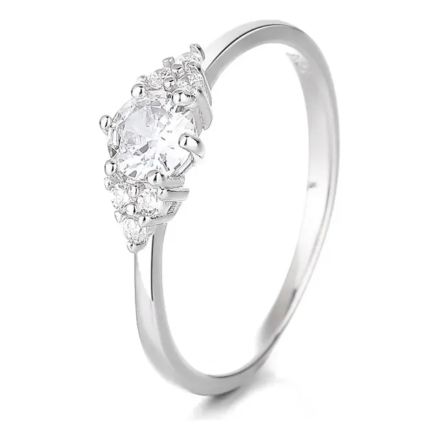 Anillo Solitario Compromiso Zirconia Plata 925