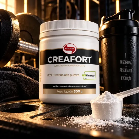 Creatina Vitafor Creafort Creapure Creafort pote 300g Sem sabor x 300g