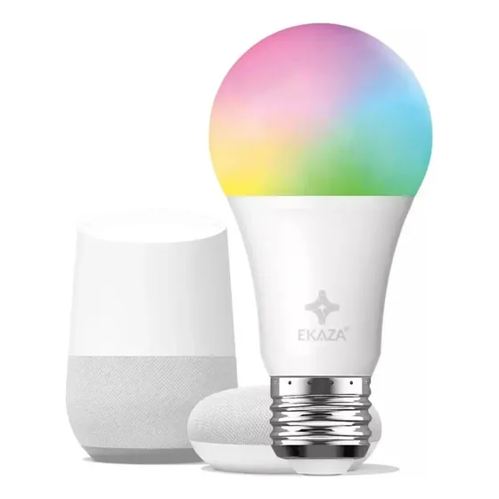 Lâmpada Inteligente Compatível com Alexa Google Smart LED RGB Wifi 9w