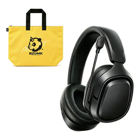 Audífonos Gamer Bzumk Gt808 Inalámbricos Negro