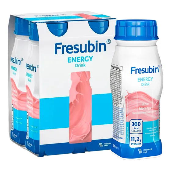 Fresubin Energy Drink 200ml - Morango - Kit Com 4