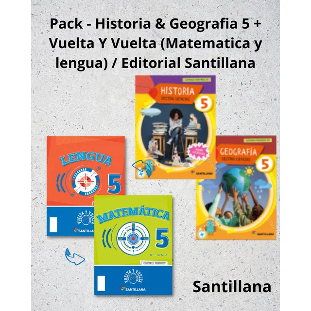 Pack Historia & Geografia 5 + Vuelta Y Vuelta 5 / Santillana
