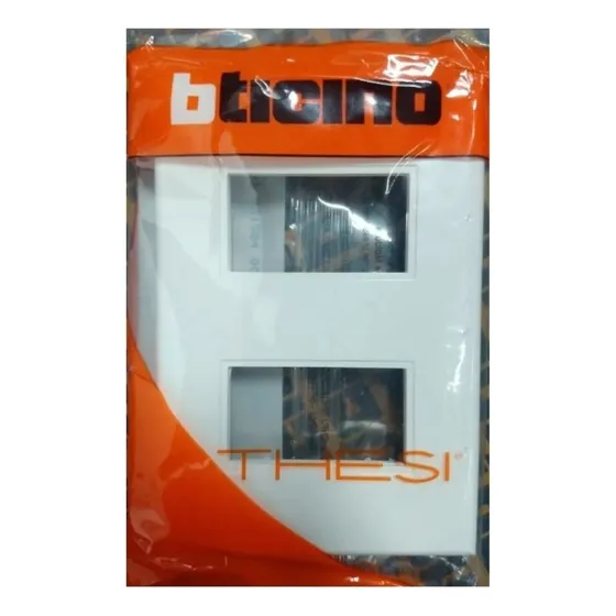2 Placa Antiga 4x2 Bticino Thesi Branca S/interruptor/tomada