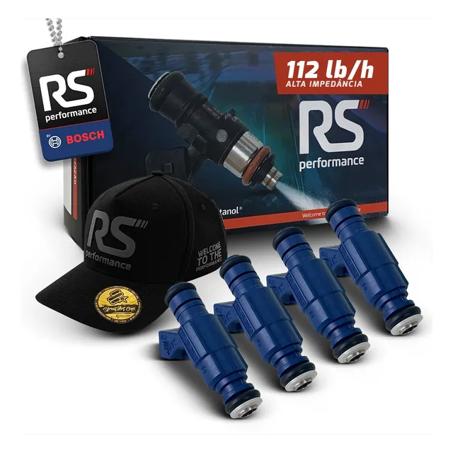 Kit 4 Bico Injetor Alta Vazão Bosch 112lb/h 129lb/h 145lb/h