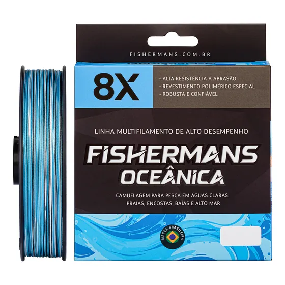 Linha De Pesca Multifilamento 300 Metros 8 Fios Fishermans