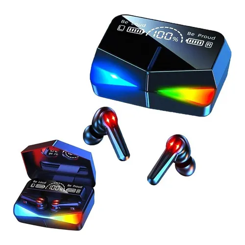 Auriculares Inalámbricos Gamer Luces Led Bluetooth Suono Color Negro