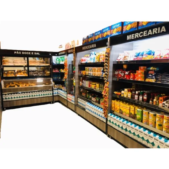 Montagem Balcões E Vasca Pão Doce E Sal, Cesto E Mercearia.