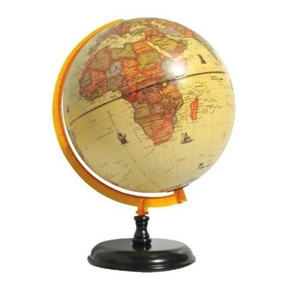 Globo Terraqueo 25cm Diametro Politco Sepia Base Madera Mapa Globo Terraqueo 25cm Diametro Politco Sepia Base Madera Mapa