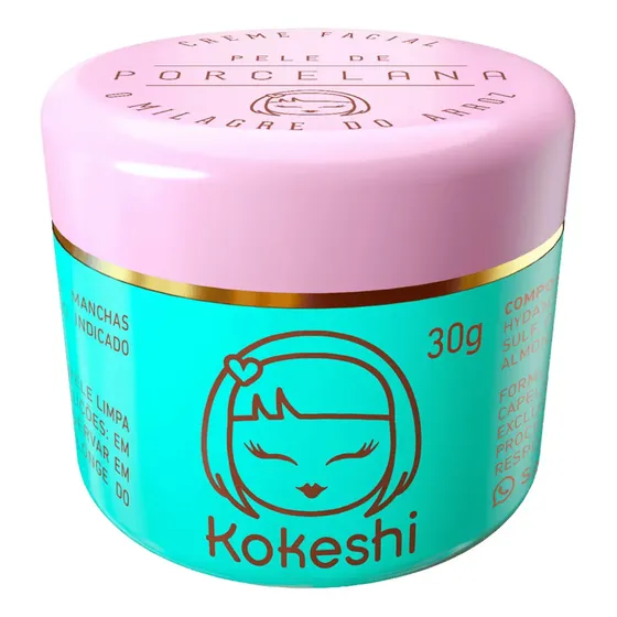 Creme Hidratante Facial Pele De Porcelana Kokeshi 30g