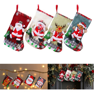 Cuatro Medias Navideñas De Lino + 8 Tarjetas Navideñas,xmas Cuatro Medias Navideñas De Lino + 8 Tarjetas Navideñas,xmas