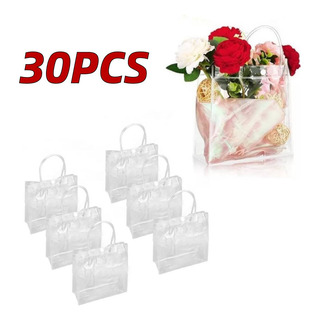 Bolsas De Regalo Reutilizables Con Asas Transparentes, 30 Un Bolsas De Regalo Reutilizables Con Asas Transparentes, 30 Un