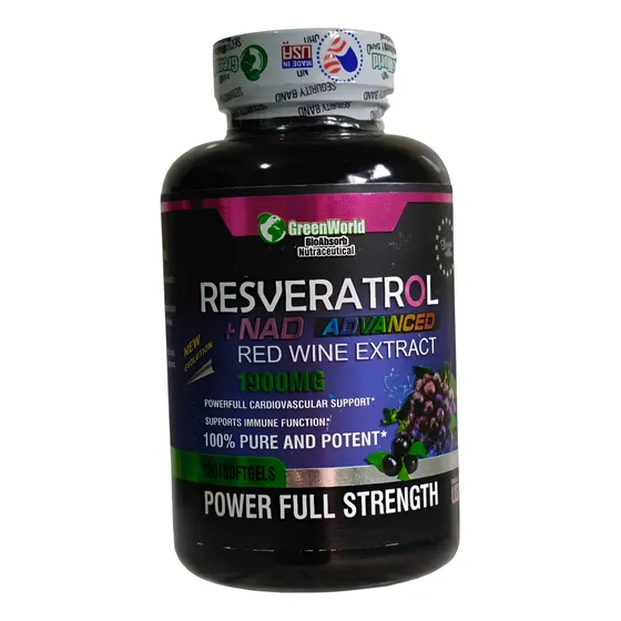 Resveratrol + Nad Advance 1900mg X 100 Caps Blandas Blandas