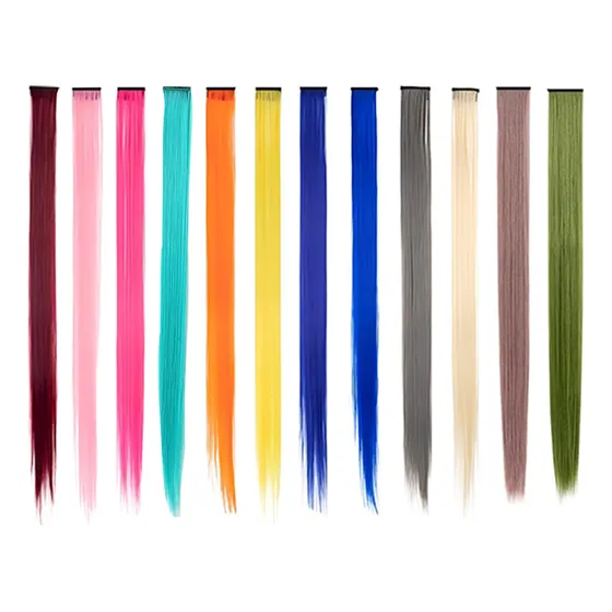 12u Extensiones De Cabello Sintético Colores Multicolor