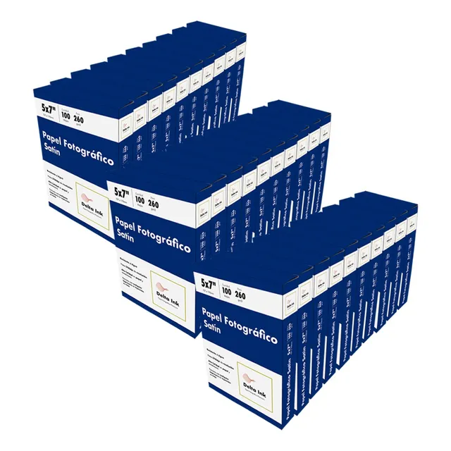Papel Fotográfico 3,000 Hojas 5x7 PuLG (30 Pack) Delta Ink
