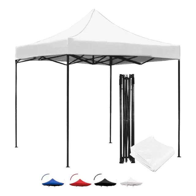 Toldo Carpa 3x3 Plegable Reforzado Retractil Fiesta Negocio Color Blanco