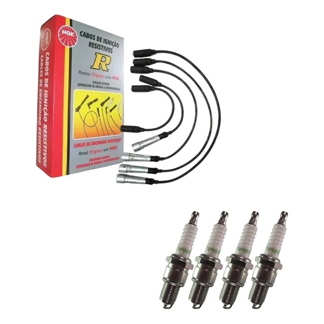 Kit Cables Bujias Ngk Vw Gol Saveiro Gol Country 1.6 1.8 8v