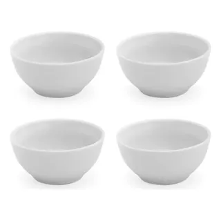 Kit 4 Tigelas Bowl Cumbuca Porcelana Branca 500ml Caldo,açaĂ Kit 4 Tigelas Bowl Cumbuca Porcelana Branca 500ml Caldo,açaĂ