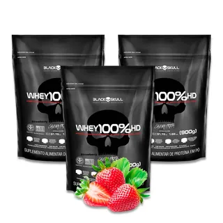 Whey Kit Black Skull 3 Unidades 900g Cada Ganho Muscular Whey Kit Black Skull 3 Unidades 900g Cada Ganho Muscular