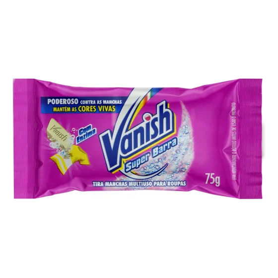 Tira Manchas Vanish Super Barra para roupas coloridas 75g
