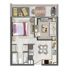 1 dormitorio  |  1 baño