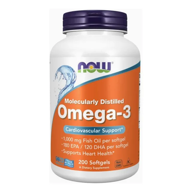 Omega 3 Now 200 Sofgels 300g - Suplemento Nutricional