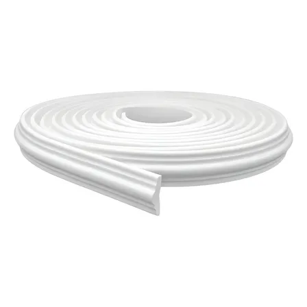 Moldura Boiserie Autocolante Fosca 4cm 10m Meu Rodapé Branco