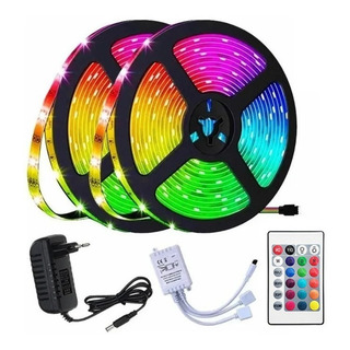 Tira Luz Led Rollo 10 Metros Rgb Eliminador Control Tira Luz Led Rollo 10 Metros Rgb Eliminador Control
