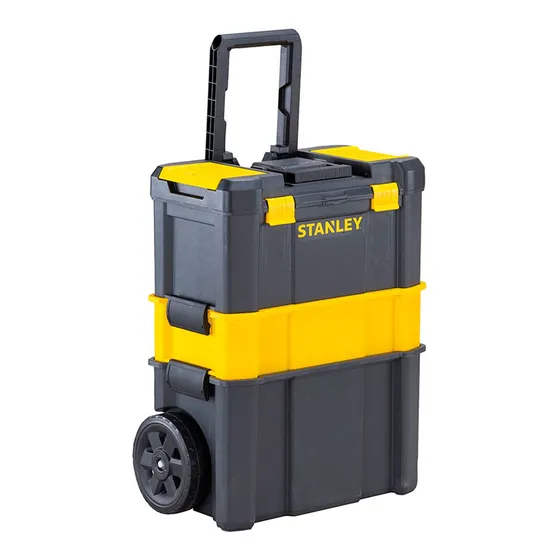 Caja Multifuncional Essential Rodante 20kg Stanley Stst18631 Color Negro