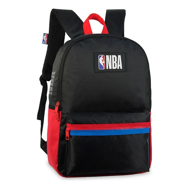 Mochila Logo Nba Negra Roja Azul Reforzada Urbana Diaria