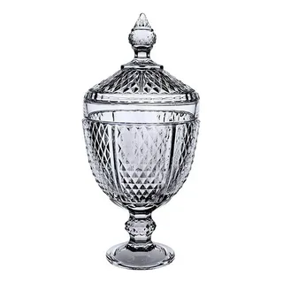 Bomboniere Compoteira Baleiro Taça Pote Vidro Bala 33cm Cor Incoloro Bomboniere Compoteira Baleiro Taça Pote Vidro Bala 33cm Cor Incoloro