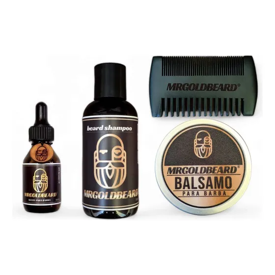 Pack Para Barba Aceite + Champú + Bálsamo + Peine Dual 