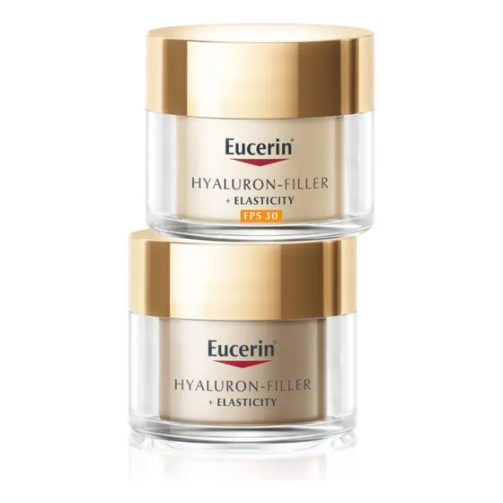 Eucerin Rutina Elasticity Crema Facial Antiarrugas Hyaluron-Filler + Elasticity Noche 50ml + Crema Facial Día Hyaluron-Filler + Elasticity FPS30 50ml