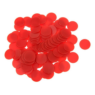 Paquete De 100 Fichas De Plástico Rojo Rojo 1.9cm Paquete De 100 Fichas De Plástico Rojo Rojo 1.9cm