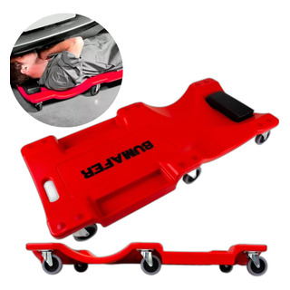 Carrinho Esteira De Plástico Para Mecânico P 130kg Vermelho Carrinho Esteira De Plástico Para Mecânico P 130kg Vermelho