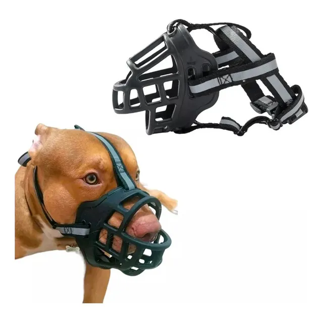 Bozal De Silicona Ajustable Para Perros Grandes Como Pitbull