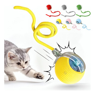 360° Pelota Interactiva Juguetes Eléctrica Para Perro Gato Amarillo 360° Pelota Interactiva Juguetes Eléctrica Para Perro Gato Amarillo