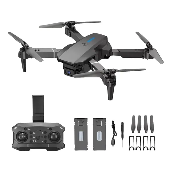 Drone Con Cámara Única Plegable Hd E88 Wifi Rotación De 360°