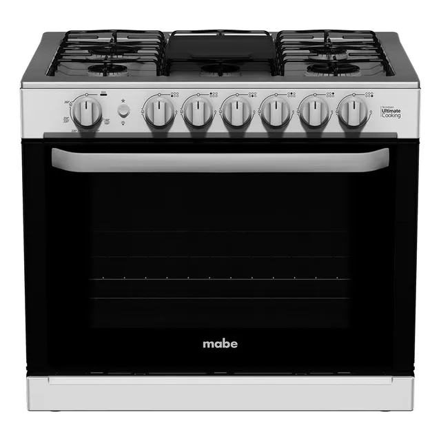 Estufa Empotre A Gas 80 Cm Plata Mabe Emc80170s0