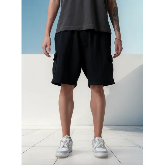 Bermuda Cargo Moletom Masculina Com Estilo Street