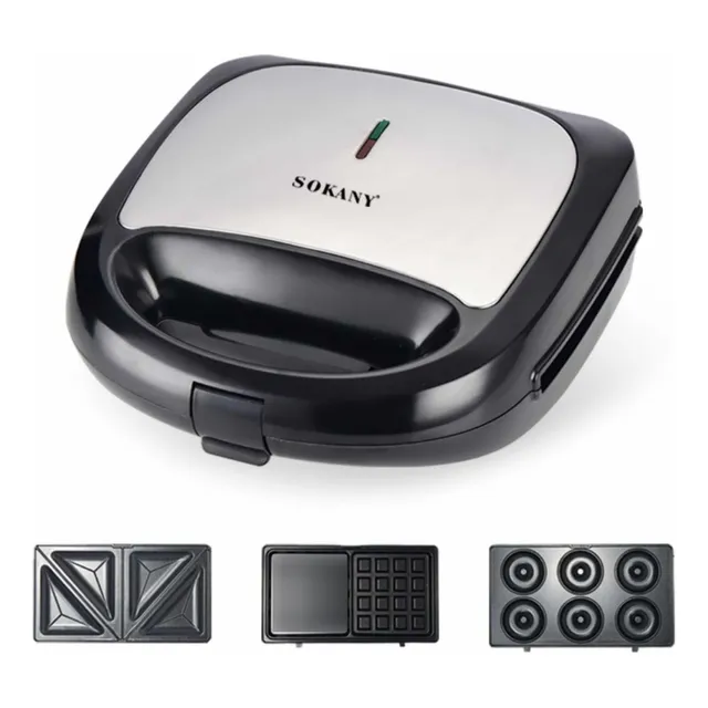 Máquina Para Donas , Wafles Y Sándwich 3 En 1