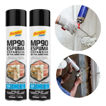 Kit 2 Espuma Expansiva Poliuretano Vedação Selante Multiuso