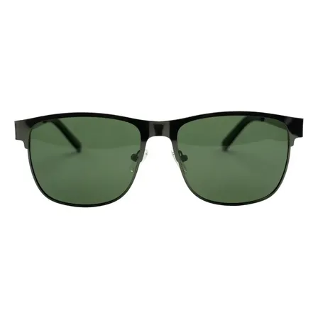Óculos De Sol Masculino Polarizado Metal + Case Quadrado Cinza-escuro Verde Cinza-escuro Cinza-escuro
