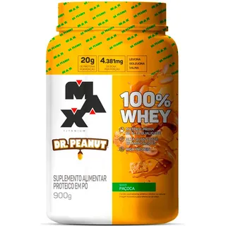 Whey 100% Dr. Peanut - (900g) - Max Titanium - Todos Sabores Whey 100% Dr. Peanut - (900g) - Max Titanium - Todos Sabores