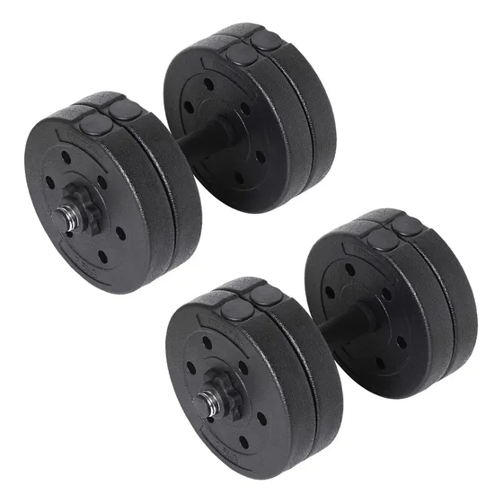Kit Mancuernas + Discos 20 Kg A Eleccion Cromadas A Rosca
