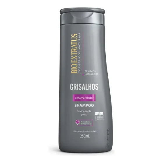 Shampoo Desamarelador P/ Cabelos Grisalhos Bio Extratus 250g