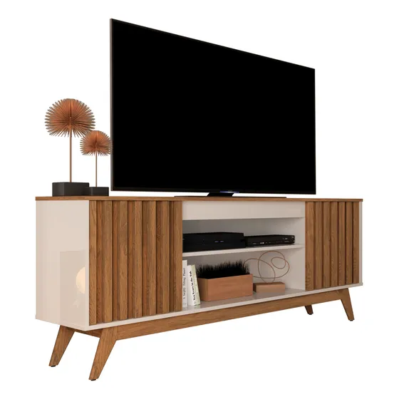 Rack Para Sala De Estar Malibu Para Tv Até 60 Com 2 Portas