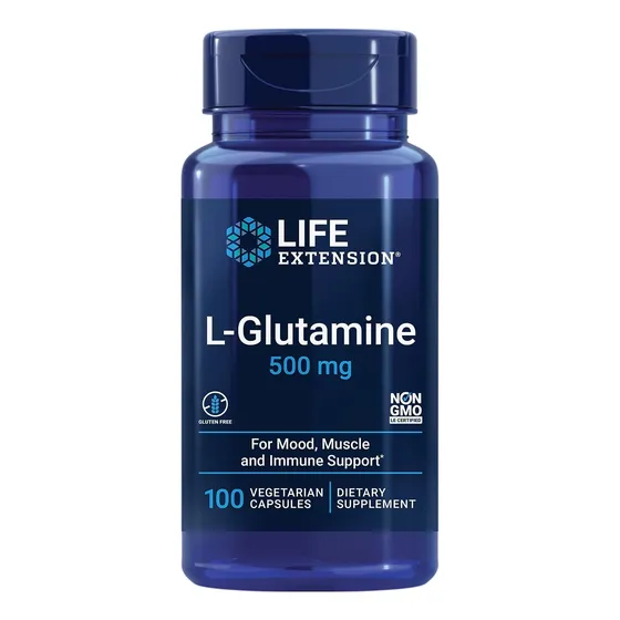 Suplemento Life Extension L-glutamina 500 Mg