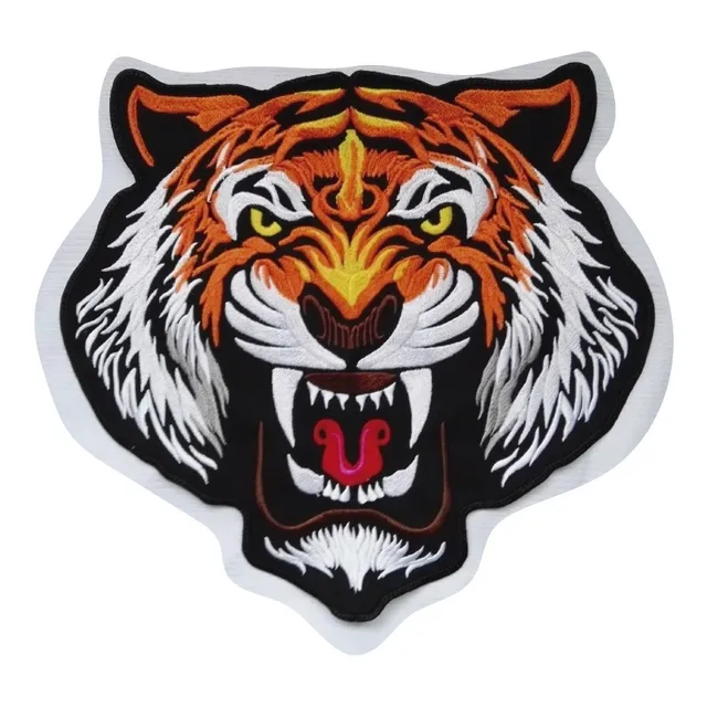 Tigre Bordado, Parche Cabeza De Tigre Espaldar Para Chaqueta