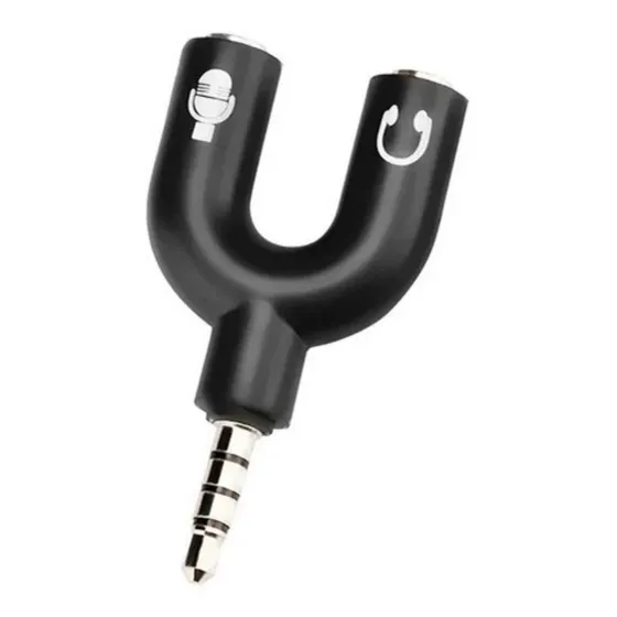 Adaptador De Auriculares Tipo U De 3,5 Mm A Doble 3,5 Mm